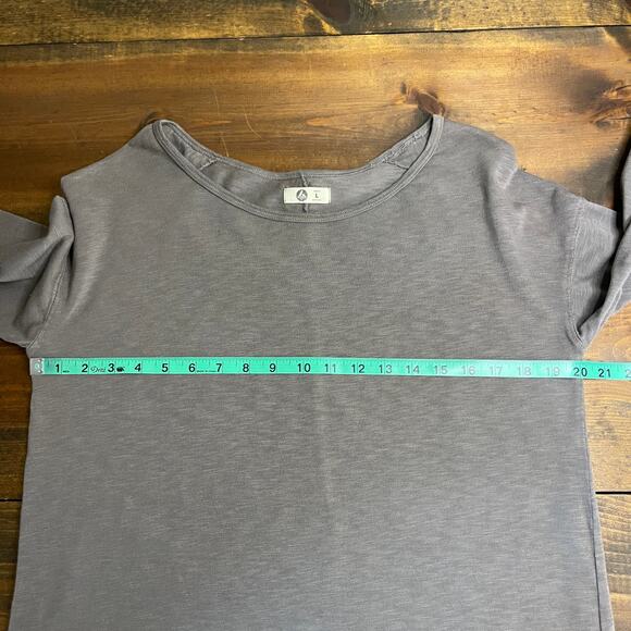 American Giant Brown Long Sleeve Heavyweight Cotton T Shirt Women's Large - Picture 8 of 8